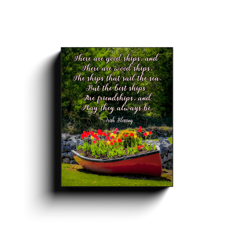 Canvas Wrap - There are Good Ships Irish Friendship Blessing - James A. Truett - Moods of Ireland - Irish Art