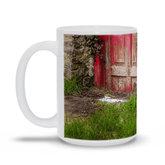 Ceramic Mug - Daffodils Outside Abandoned Cottage, County Clare - James A. Truett - Moods of Ireland - Irish Art