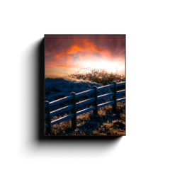 Canvas Wrap - Flourishing Sunrise over Frosty Fence, County Clare - James A. Truett - Moods of Ireland - Irish Art