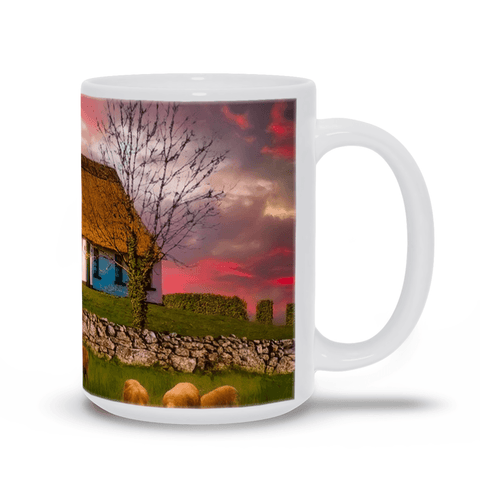 Ceramic Mug - Thatched Cottage on a Hill, County Clare - James A. Truett - Moods of Ireland - Irish Art