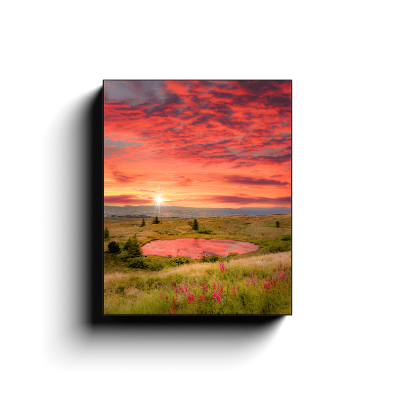 Canvas Wrap - Tountinna Mountain Lake at Sunset, County Tipperary - James A. Truett - Moods of Ireland - Irish Art