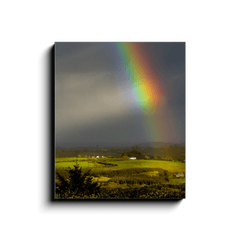 Canvas Wrap - Vibrant Rainbow over County Clare Countryside - James A. Truett - Moods of Ireland - Irish Art
