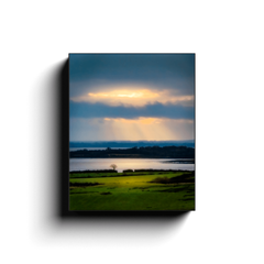 Canvas Wrap - Morning Sun Rays over Shannon Estuary, County Clare - James A. Truett - Moods of Ireland - Irish Art