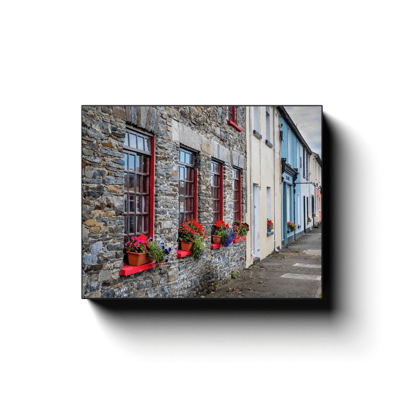 Canvas Wrap - Colourful Carrigaholt Village, Loophead Peninsula, County Clare (Landscape) - James A. Truett - Moods of Ireland - Irish Art