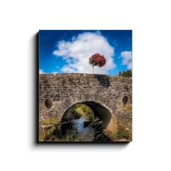 Canvas Wrap - Flower Basket over Creegh Bridge, County Clare - Moods of Ireland