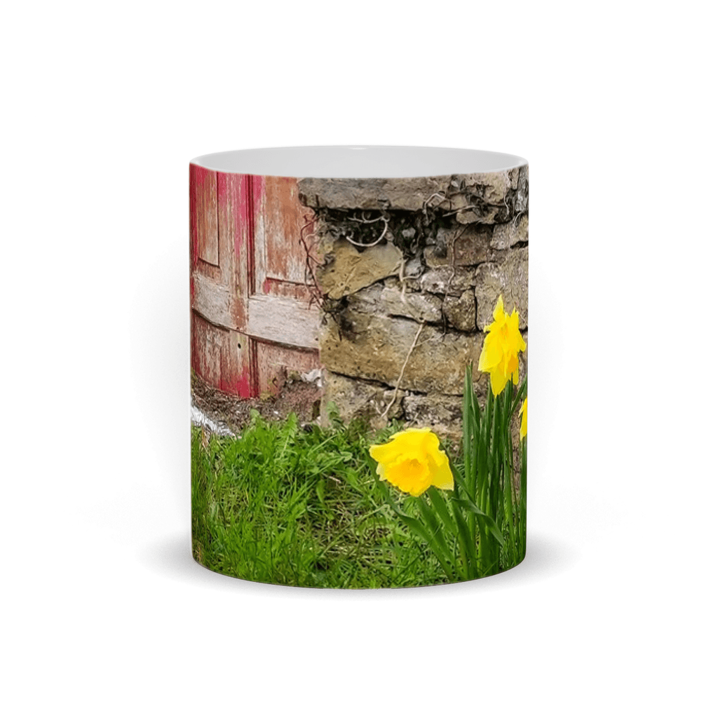 Ceramic Mug - Daffodils Outside Abandoned Cottage, County Clare - James A. Truett - Moods of Ireland - Irish Art