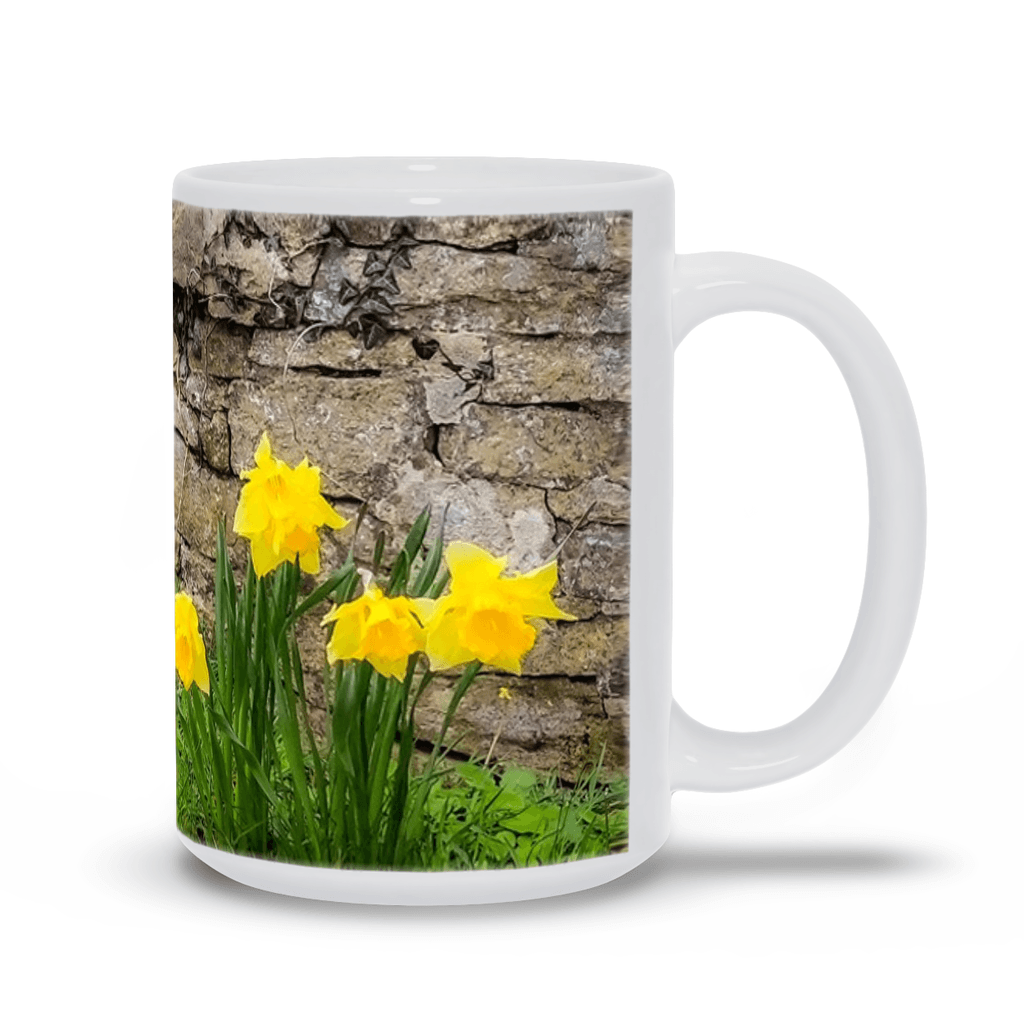 Ceramic Mug - Daffodils Outside Abandoned Cottage, County Clare - James A. Truett - Moods of Ireland - Irish Art