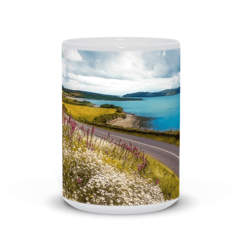 Ceramic Mug - Field of blooms along Shannon Estuary, County Clare - James A. Truett - Moods of Ireland - Irish Art
