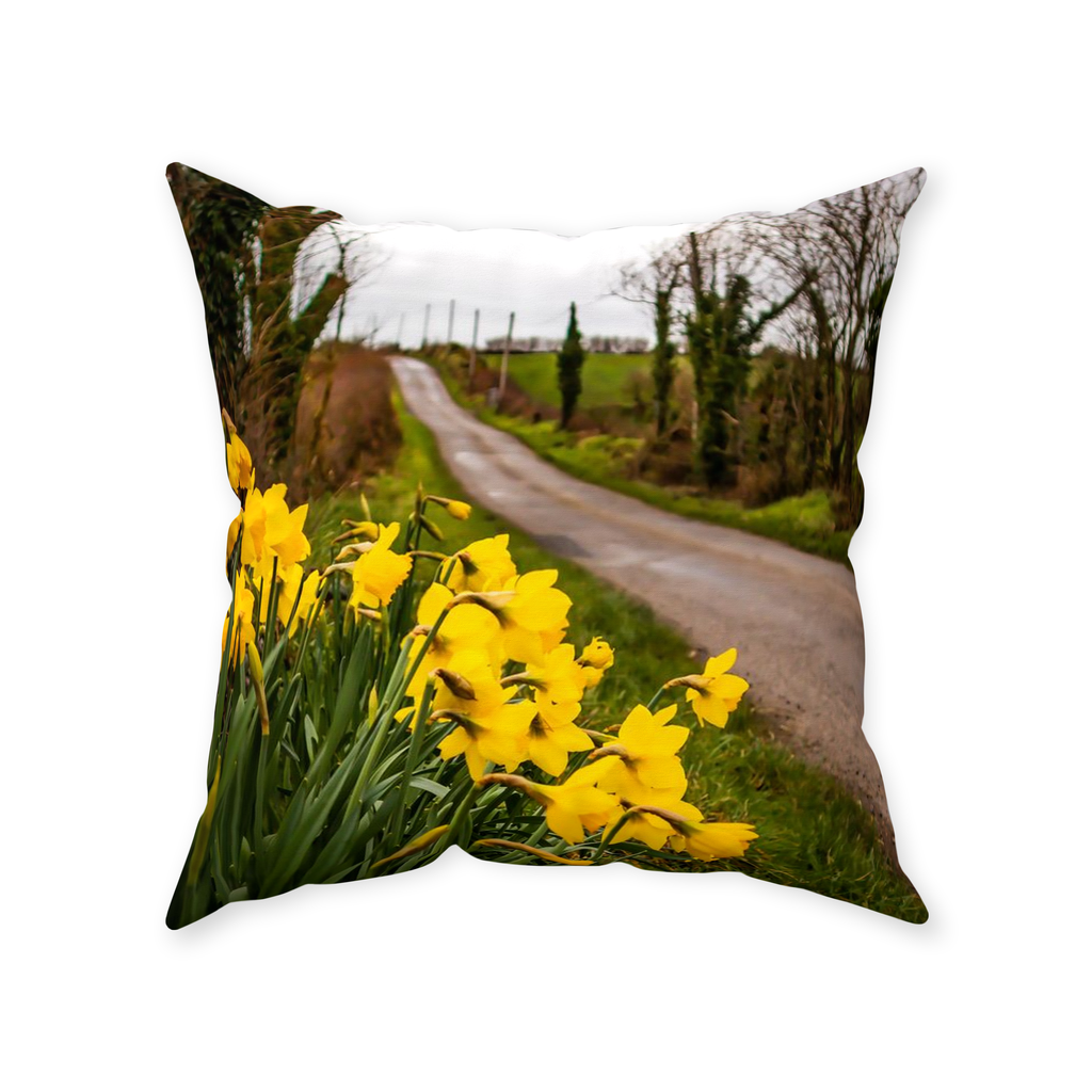 Throw Pillow - Wild Irish Daffodils