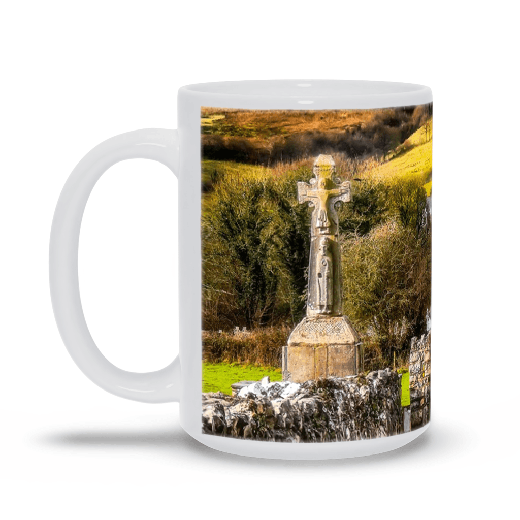 Ceramic Mug - 12th Century High Cross and Church Ruins in Ireland's County Clare - James A. Truett - Moods of Ireland - Irish Art