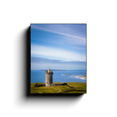 Canvas Wrap - Doonagore Castle under Blue Skies, County Clare - James A. Truett - Moods of Ireland - Irish Art