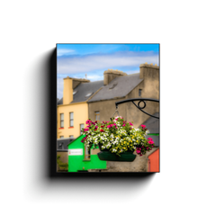Canvas Wrap - Hanging Basket in Ennistymon, County Clare - James A. Truett - Moods of Ireland - Irish Art