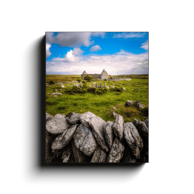 Canvas Wrap - Ruins of Carran Church, in the Burren, County Clare - James A. Truett - Moods of Ireland - Irish Art