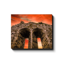 Canvas Wrap - A Fleeting Sunrise Over 800 Years of History, County Clare - James A. Truett - Moods of Ireland - Irish Art