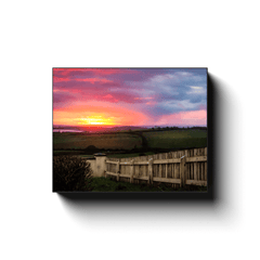 Canvas Wrap - Shannon Estuary Sunrise over Weathered Fence, County Clare - James A. Truett - Moods of Ireland - Irish Art