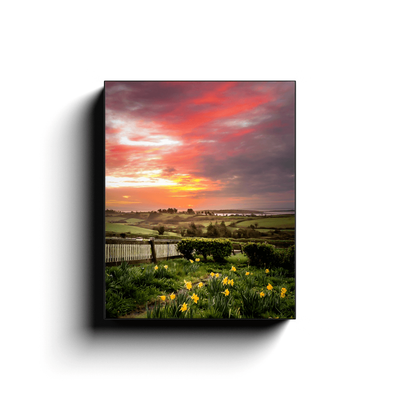 Canvas Wrap - 2017 Spring Sunrise over Shannon Estuary - James A. Truett - Moods of Ireland - Irish Art