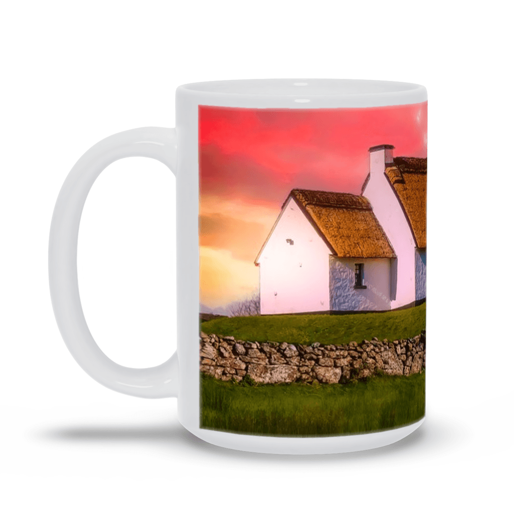 Ceramic Mug - Thatched Cottage on a Hill, County Clare - James A. Truett - Moods of Ireland - Irish Art