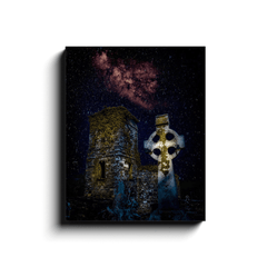 Canvas Wrap - Night Sky over Clondegad Graveyard, County Clare - James A. Truett - Moods of Ireland - Irish Art