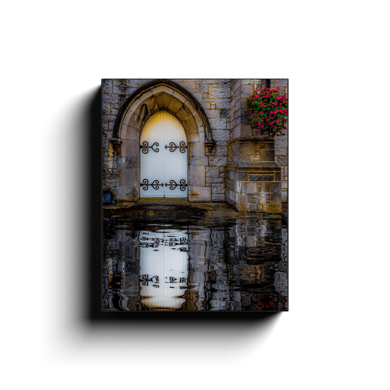 Canvas Wrap - Reflections at St. Augustine's Church, Galway - James A. Truett - Moods of Ireland - Irish Art