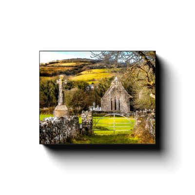 Canvas Wrap - 12th Century High Cross and Church Ruins in Ireland's County Clare - James A. Truett - Moods of Ireland - Irish Art