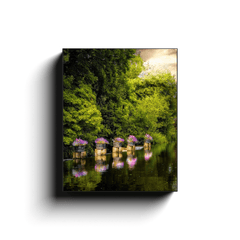 Canvas Wrap - Sixmilebridge Weir with Flowers, County Clare - James A. Truett - Moods of Ireland - Irish Art
