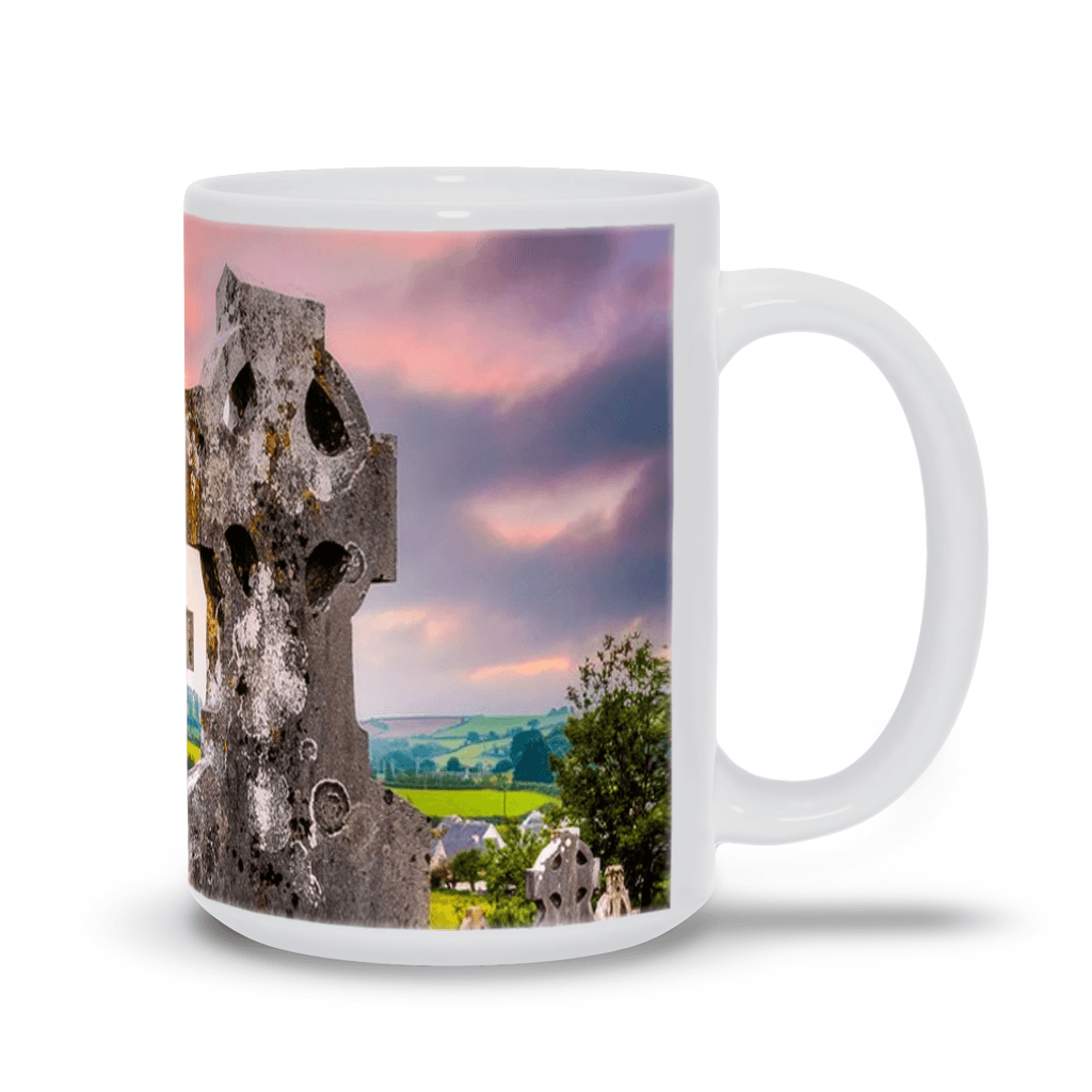 Ceramic Mug - Celtic Crosses at Tulla Graveyard, County Clare - James A. Truett - Moods of Ireland - Irish Art