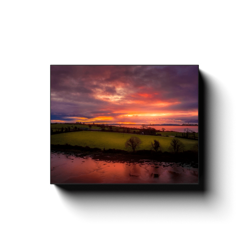 Canvas Wrap - Molten Sunrise over Inishcorker Island, County Clare - James A. Truett - Moods of Ireland - Irish Art