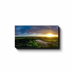 Panorama Canvas - Sunrise over Kildysart and Ballylean Lake, County Clare - James A. Truett - Moods of Ireland - Irish Art