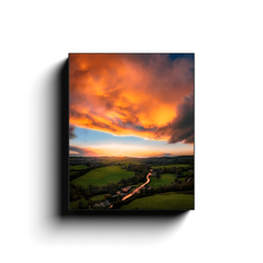 Canvas Wrap - Winter Sunset over Meadows of County Clare - James A. Truett - Moods of Ireland - Irish Art