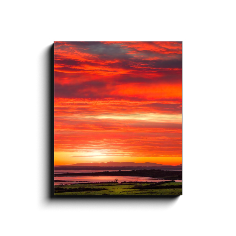 Canvas Wrap - Spectacular Irish Sunrise over Shannon Estuary, County Clare - James A. Truett - Moods of Ireland - Irish Art