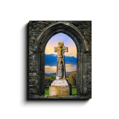 Canvas Wrap - 12th Century St. Tola's Cross, County Clare - James A. Truett - Moods of Ireland - Irish Art