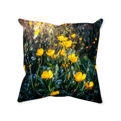 Throw Pillow - Wild Yellow Buttercups
