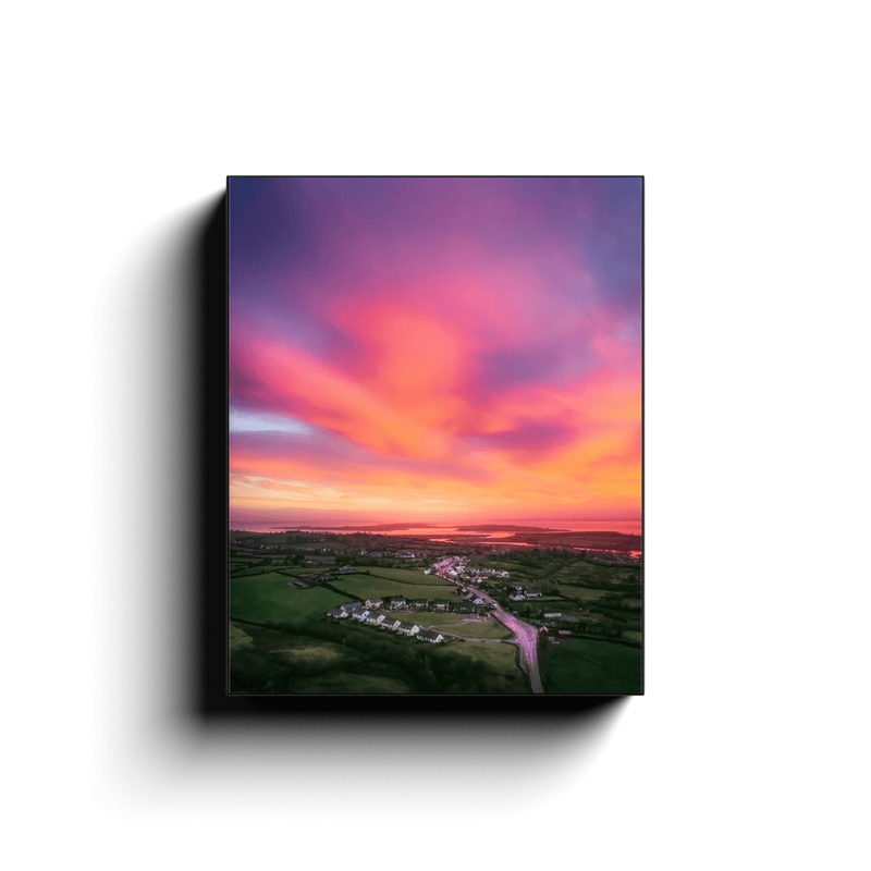 Canvas Wrap - Pink Winter Sunrise over Kildysart, County Clare - James A. Truett - Moods of Ireland - Irish Art