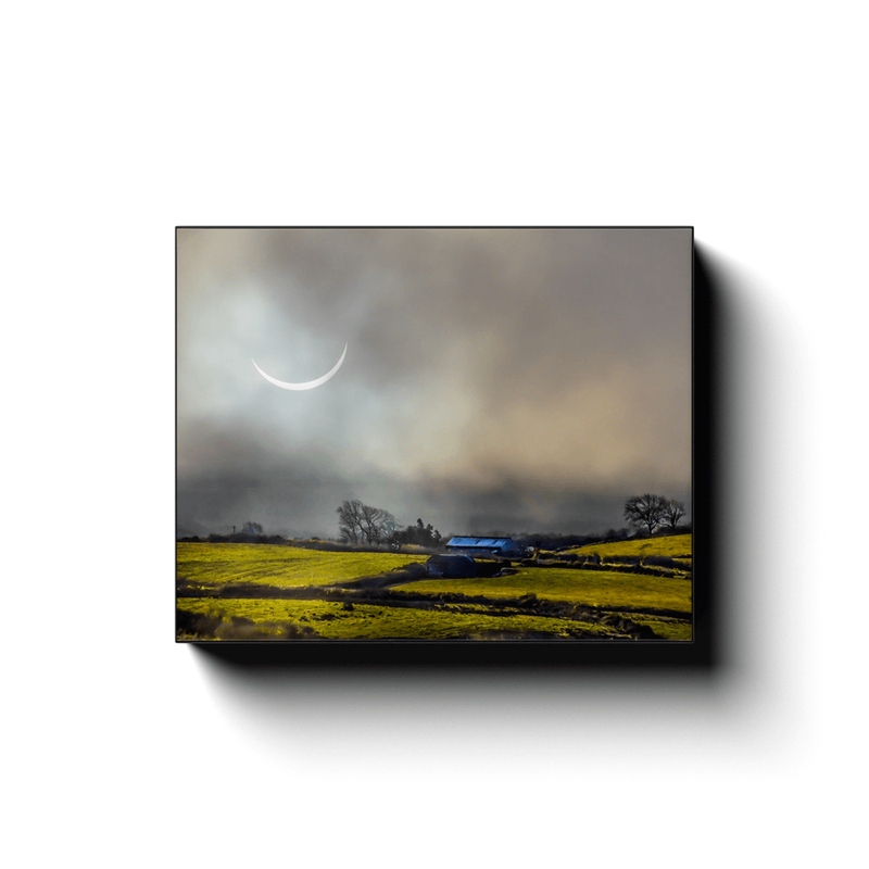 Canvas Wrap - Solar Eclipse Over Irish Countryside, County Clare - James A. Truett - Moods of Ireland - Irish Art