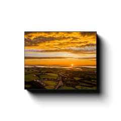 Canvas Wrap - Autumn Sunrise over Kildysart Village and Shannon Estuary - James A. Truett - Moods of Ireland - Irish Art