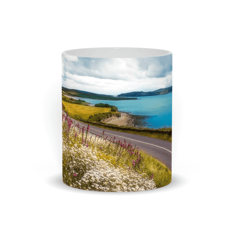 Ceramic Mug - Field of blooms along Shannon Estuary, County Clare - James A. Truett - Moods of Ireland - Irish Art