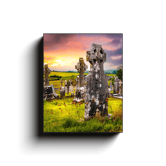 Canvas Wrap - Celtic Crosses in Tulla Graveyard, County Clare - James A. Truett - Moods of Ireland - Irish Art