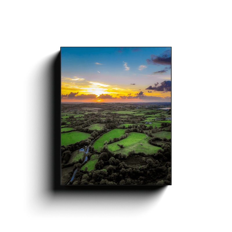 Canvas Wrap - Sunset over Patchwork Green of County Clare - James A. Truett - Moods of Ireland - Irish Art