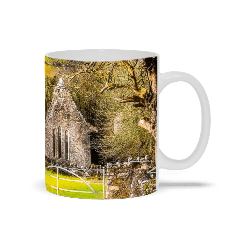 Ceramic Mug - 12th Century High Cross and Church Ruins in Ireland's County Clare - James A. Truett - Moods of Ireland - Irish Art