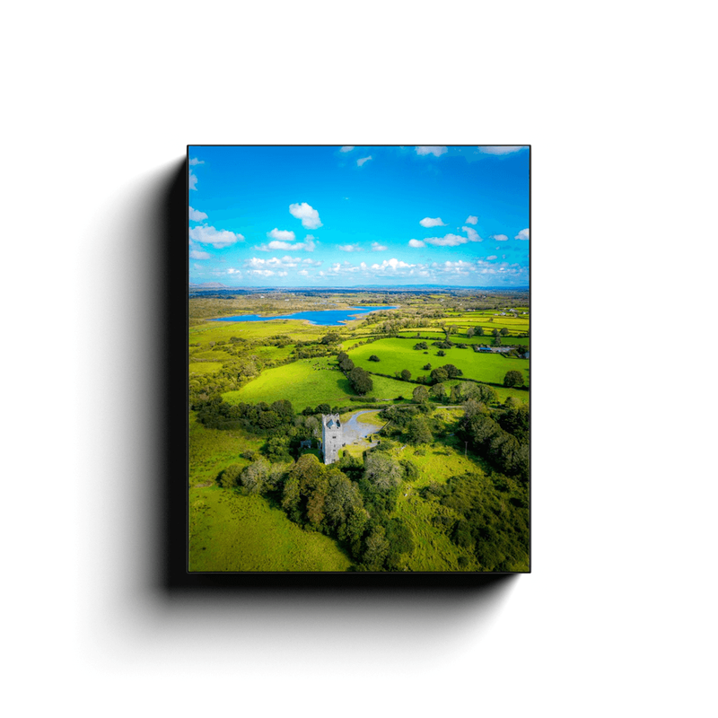 Canvas Wrap - Medieval Dysert O'Dea Castle and Ballycullinan Lough, County Clare - James A. Truett - Moods of Ireland - Irish Art