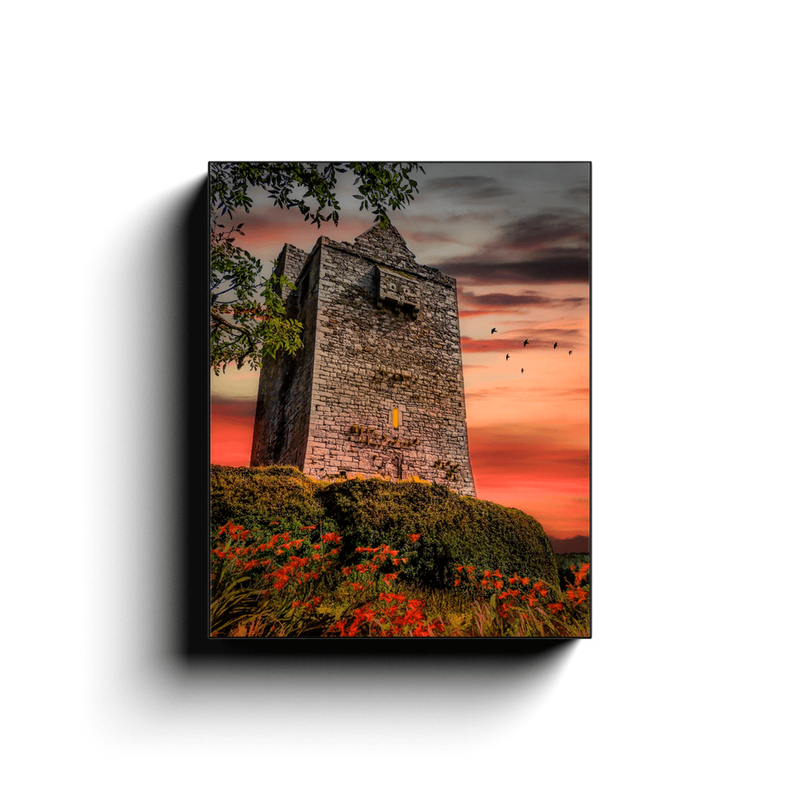 Canvas Wrap - Ballinalacken Castle at Sunset, County Clare - James A. Truett - Moods of Ireland - Irish Art