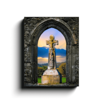 Canvas Wrap - 12th Century St. Tola's Cross, County Clare - James A. Truett - Moods of Ireland - Irish Art