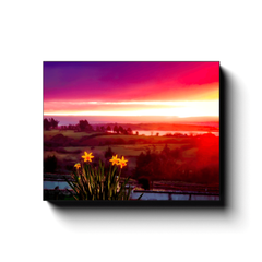 Canvas Wrap - Daffodil Sunrise in Crovraghan, County Clare, Ireland - James A. Truett - Moods of Ireland - Irish Art